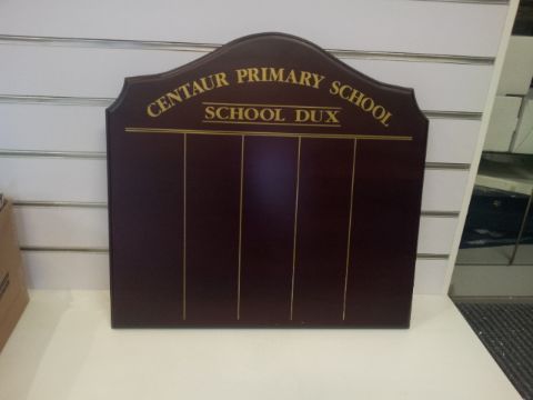 centaur primary school wooden plaque