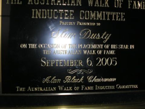 Closeup of commemorative plaque