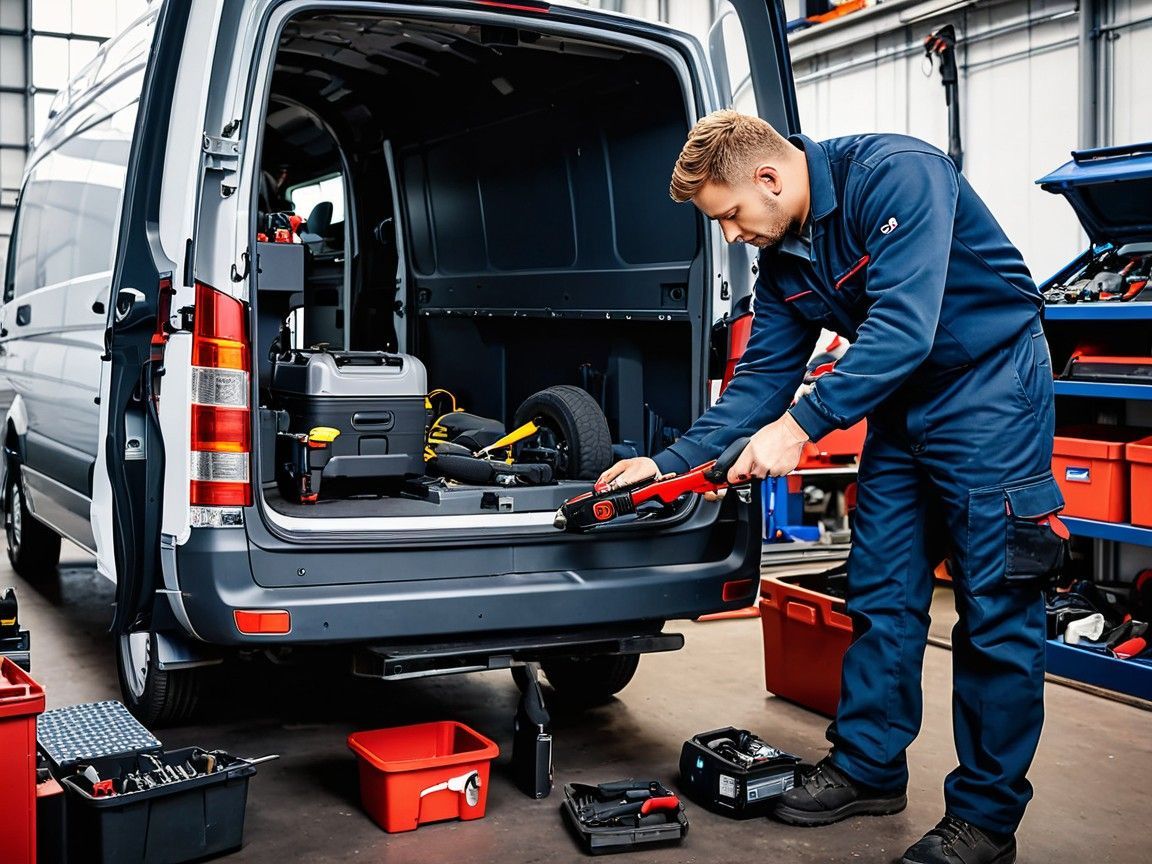 A row of white trucks at Commerce City Truck Fleet Services, showcasing expert certified repair mechanics.