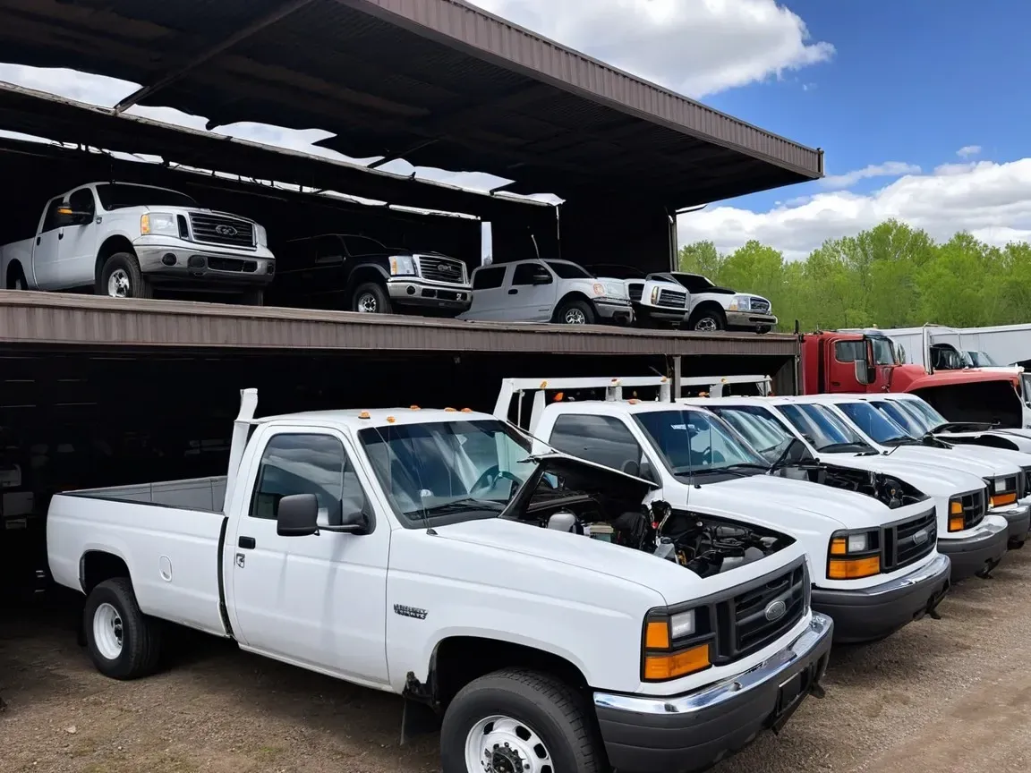 Fleet Truck Service in Boulder, CO, features expert mechanics servicing white trucks parked in the garage