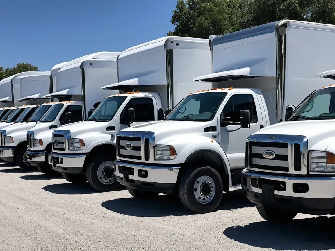 Fleet Truck Service in Golden, CO, offers expert repair by certified mechanics for parked white trucks