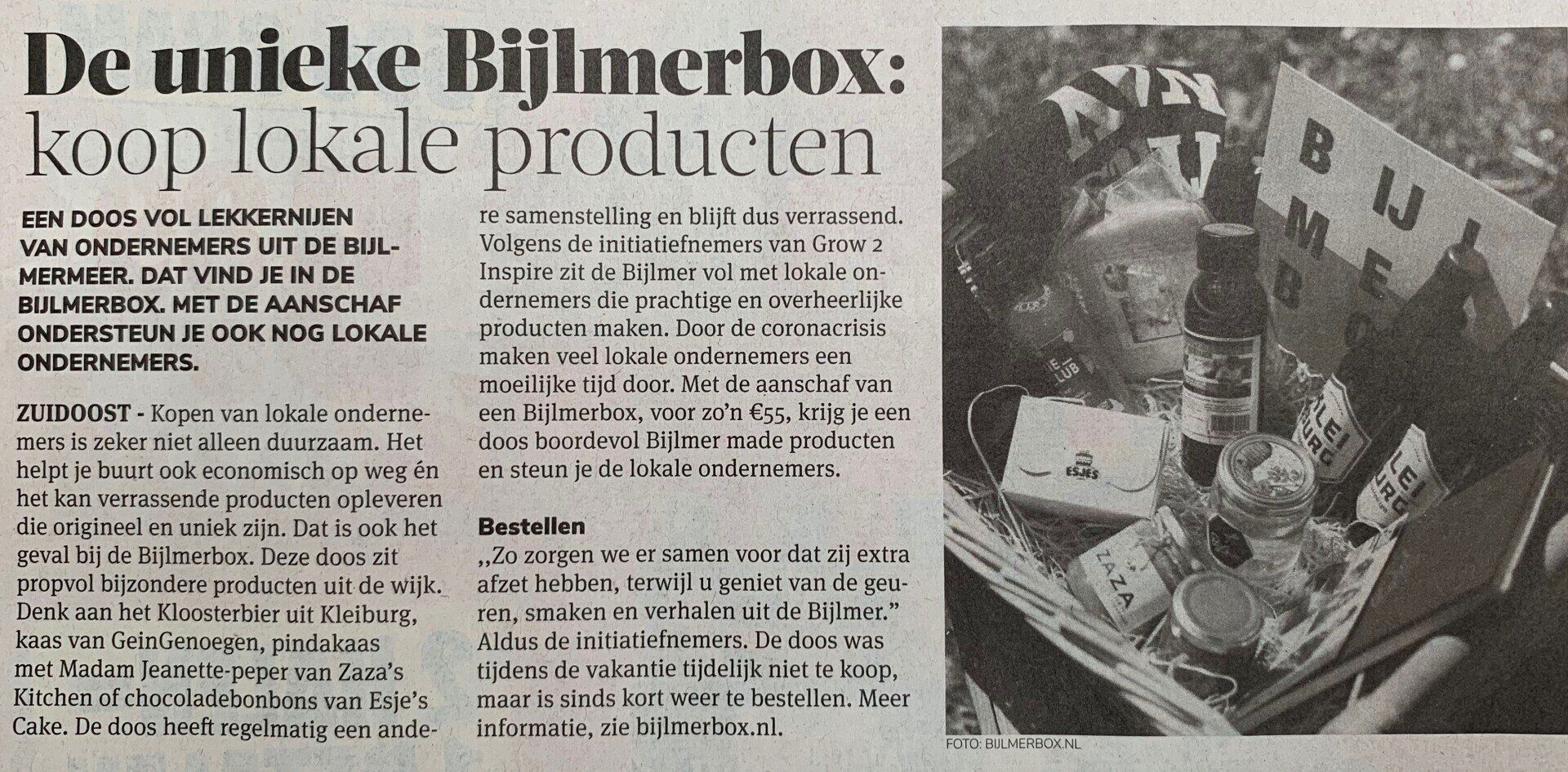 Bijlmerbox Amsterdam Zuidoost lokale ondernemers lokale producten