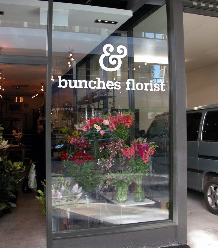 Computer cut vinyls applied to window