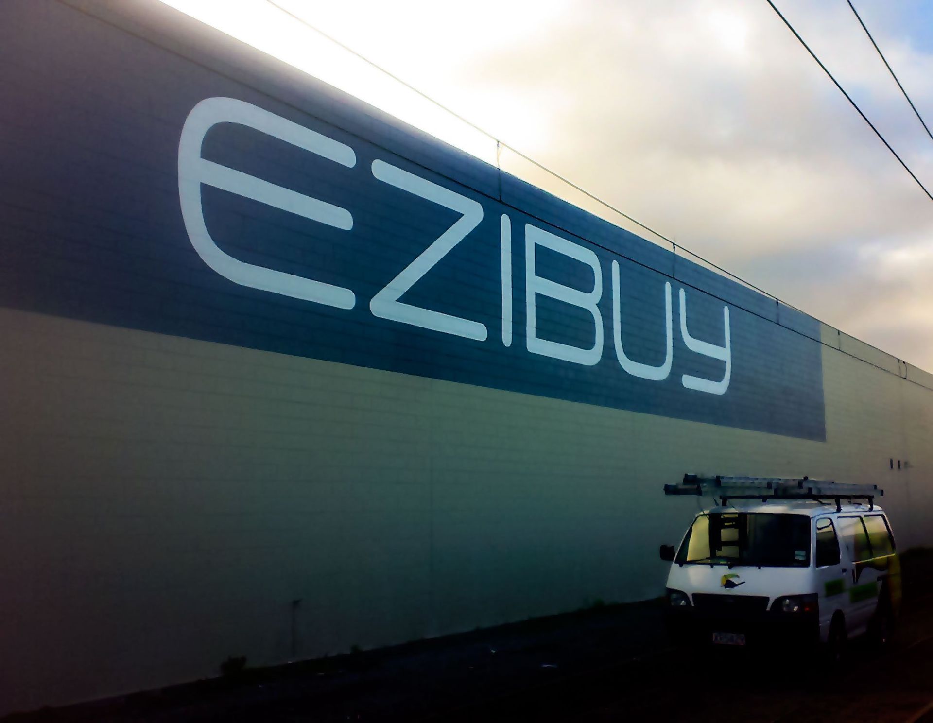 Painted signage onto block wall