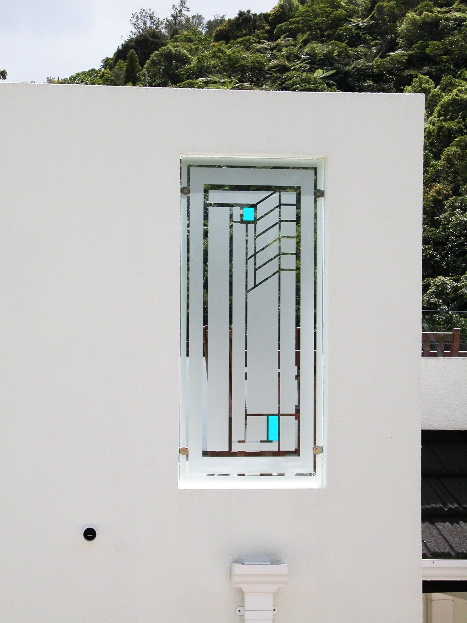 house frosting and window etch films  window etch film applied to external glazing