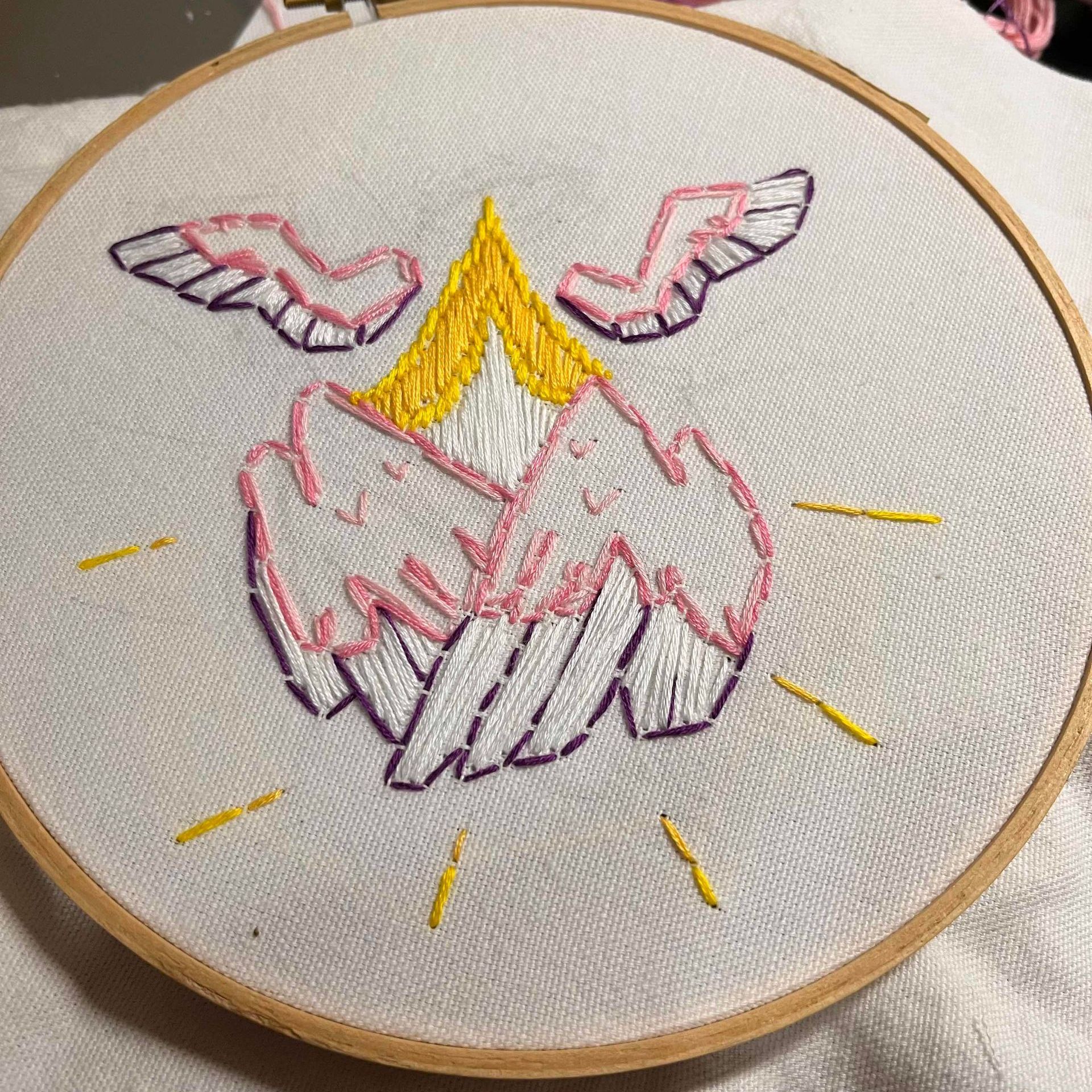 teen artwork embroidered wings