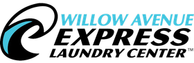 The logo for willow avenue express laundry center.