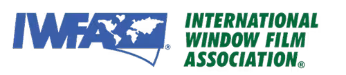 The logo of the International Window Film Association features blue text