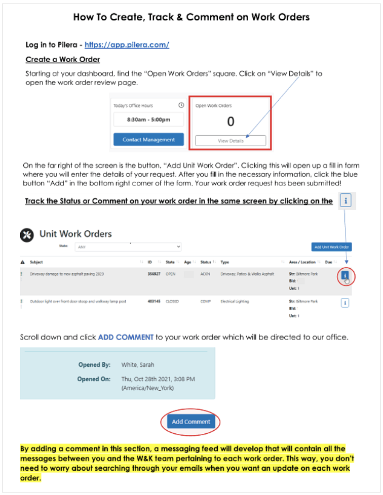 How to Submit and Track Work Orders