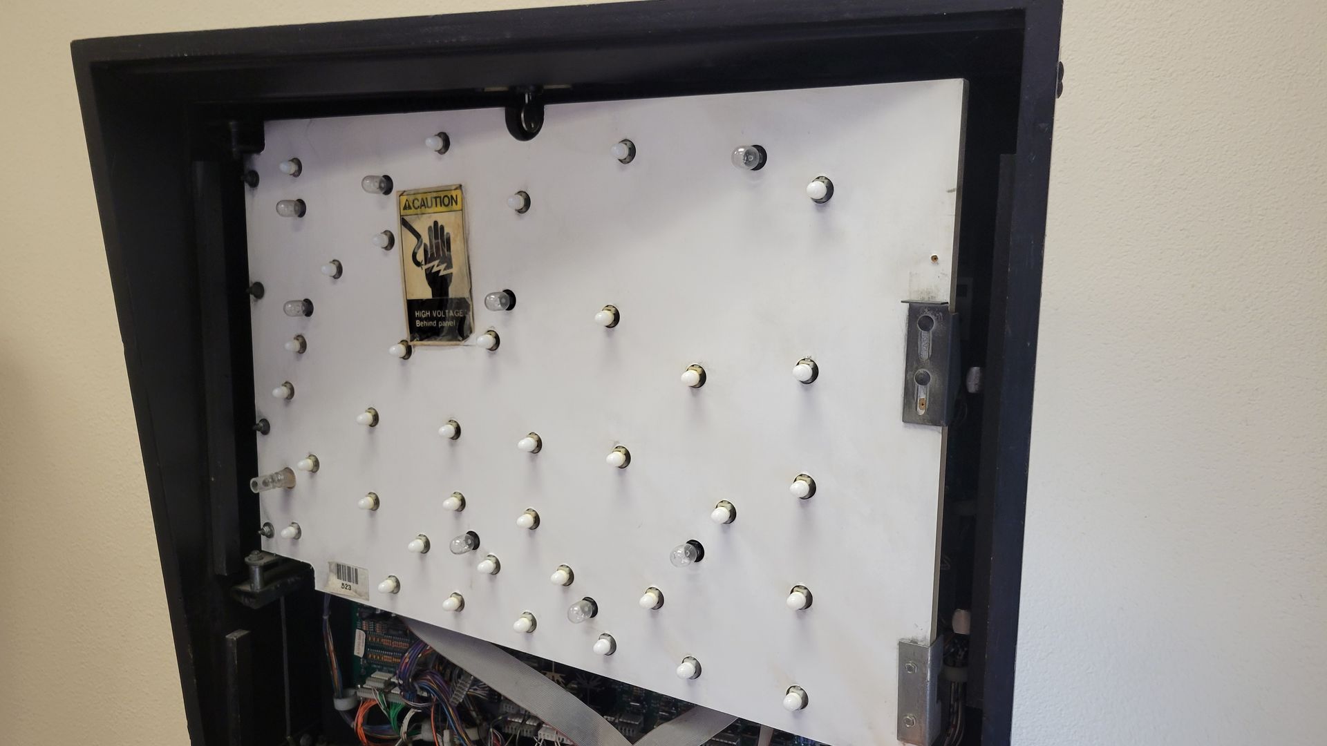 A white board with a picture of a man on it