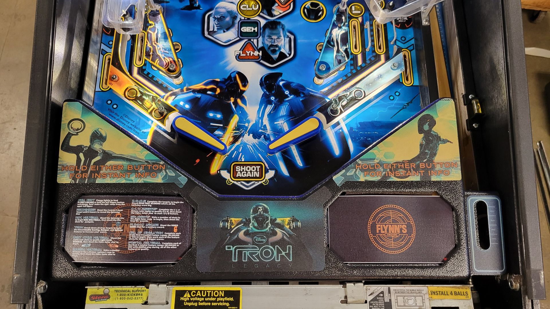 A pinball machine with the word trish on it