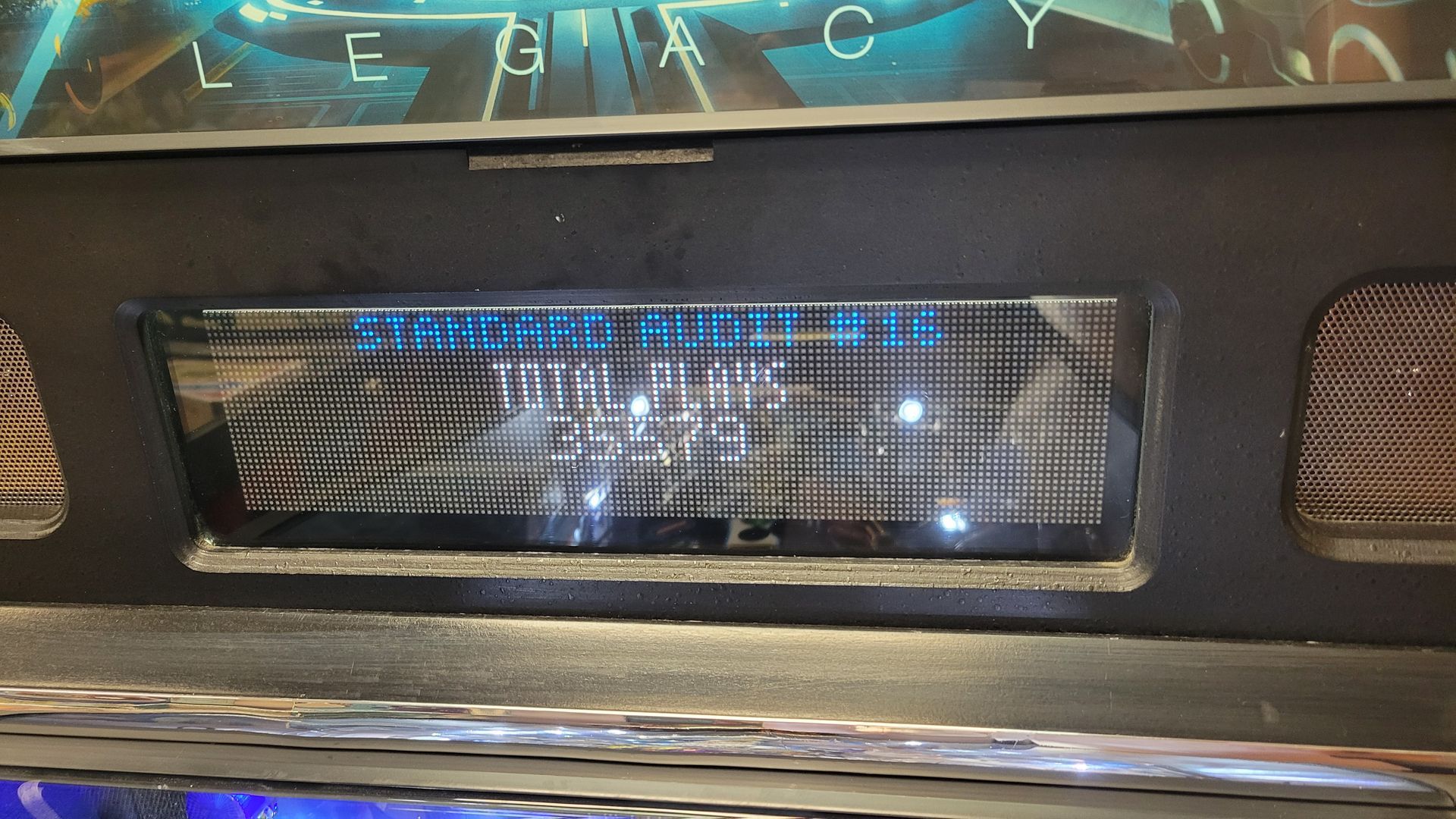 A close up of a machine that says legacy on it