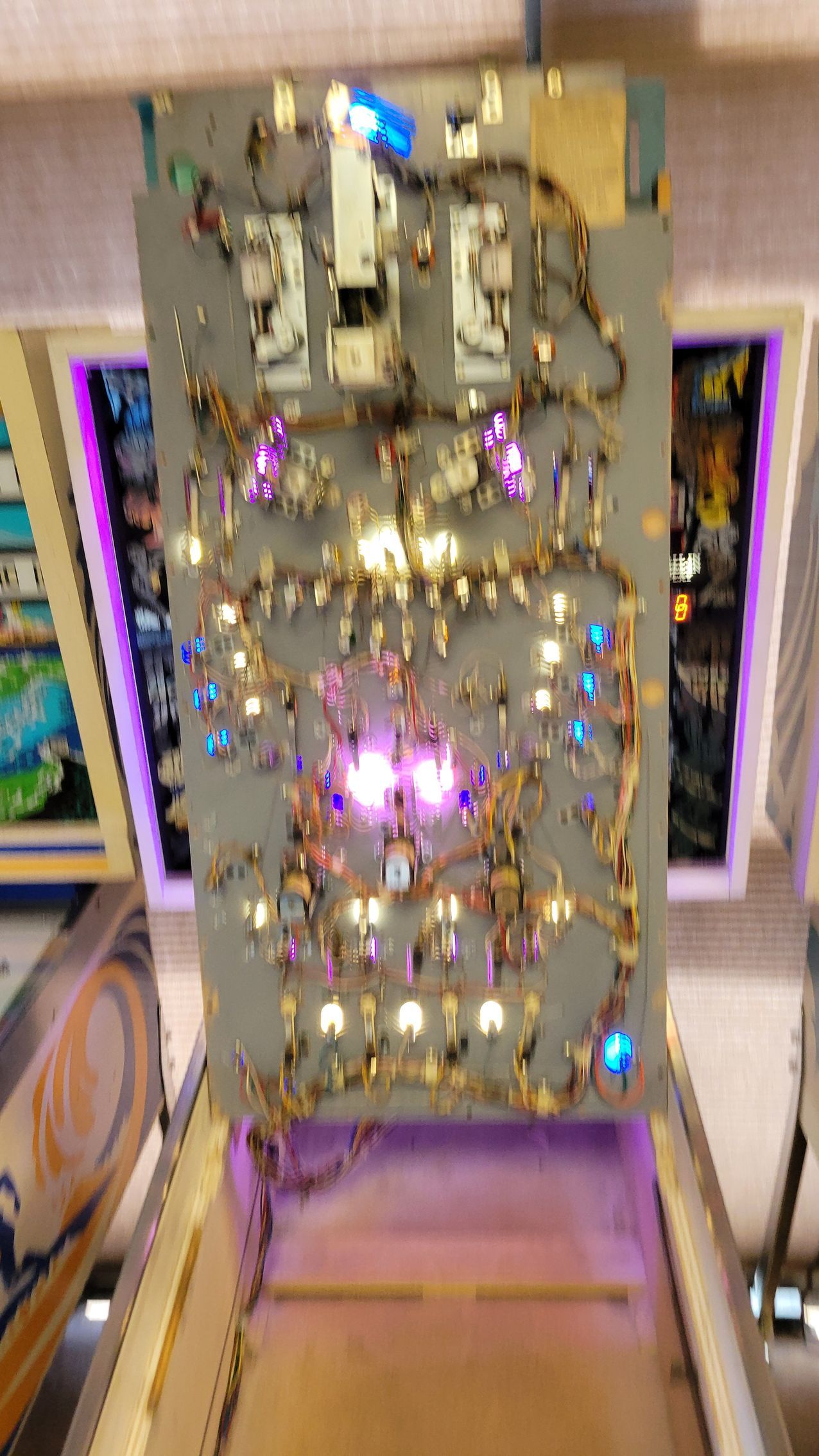 A chandelier is hanging from the ceiling of a building.