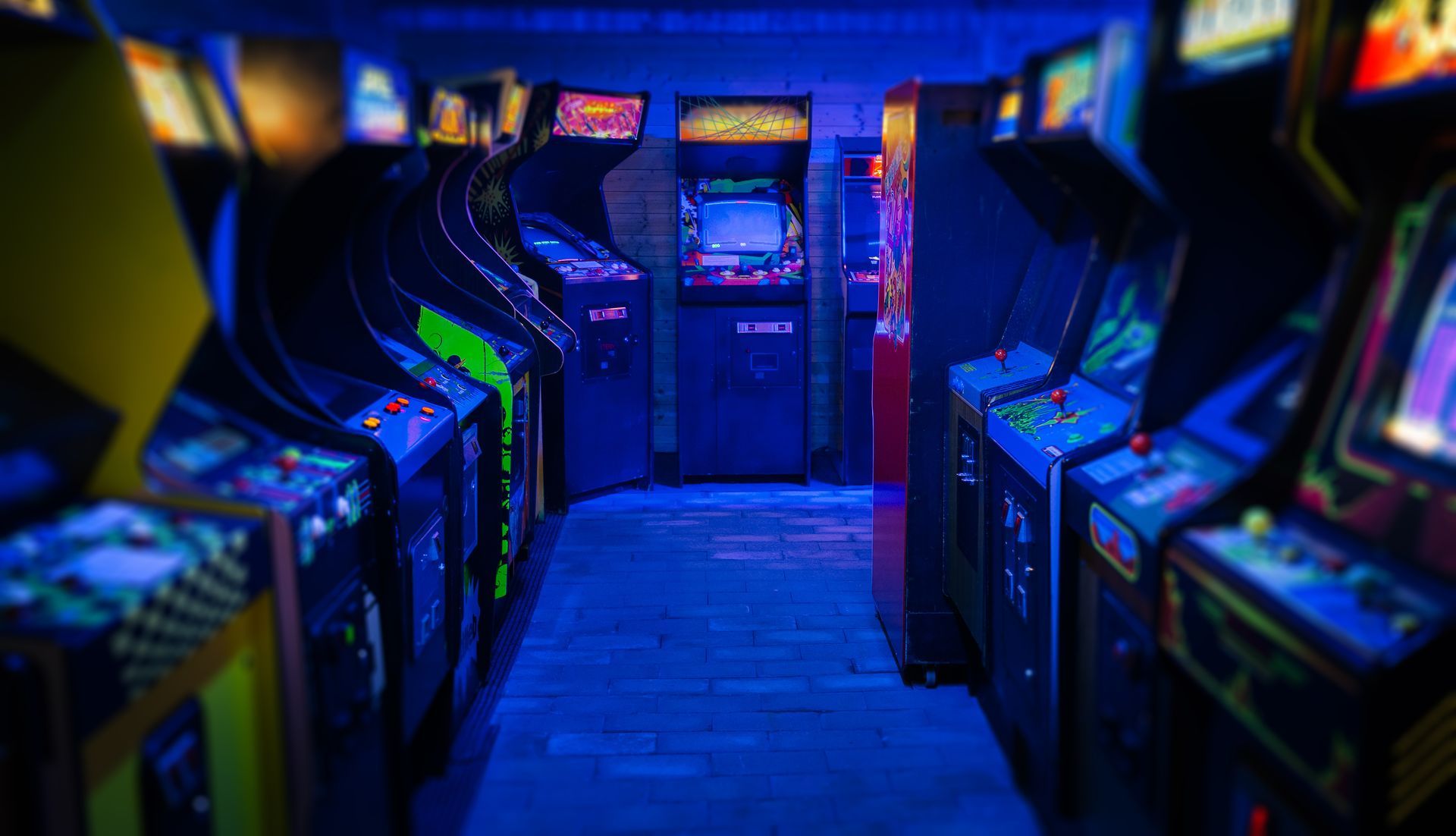 Old vintage arcade video games.
