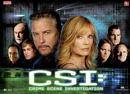 A poster for the tv show csi crime scene investigation