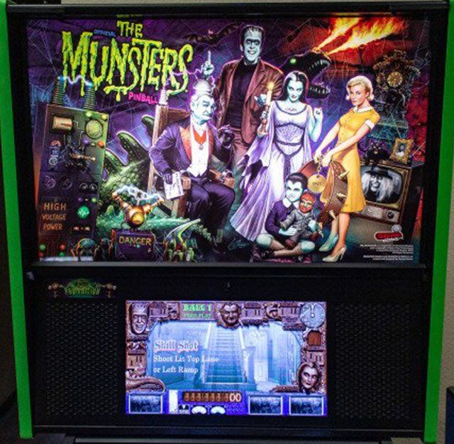 A video game called the munsters is being played