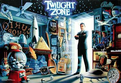 A poster for twilight zone shows a man in a suit