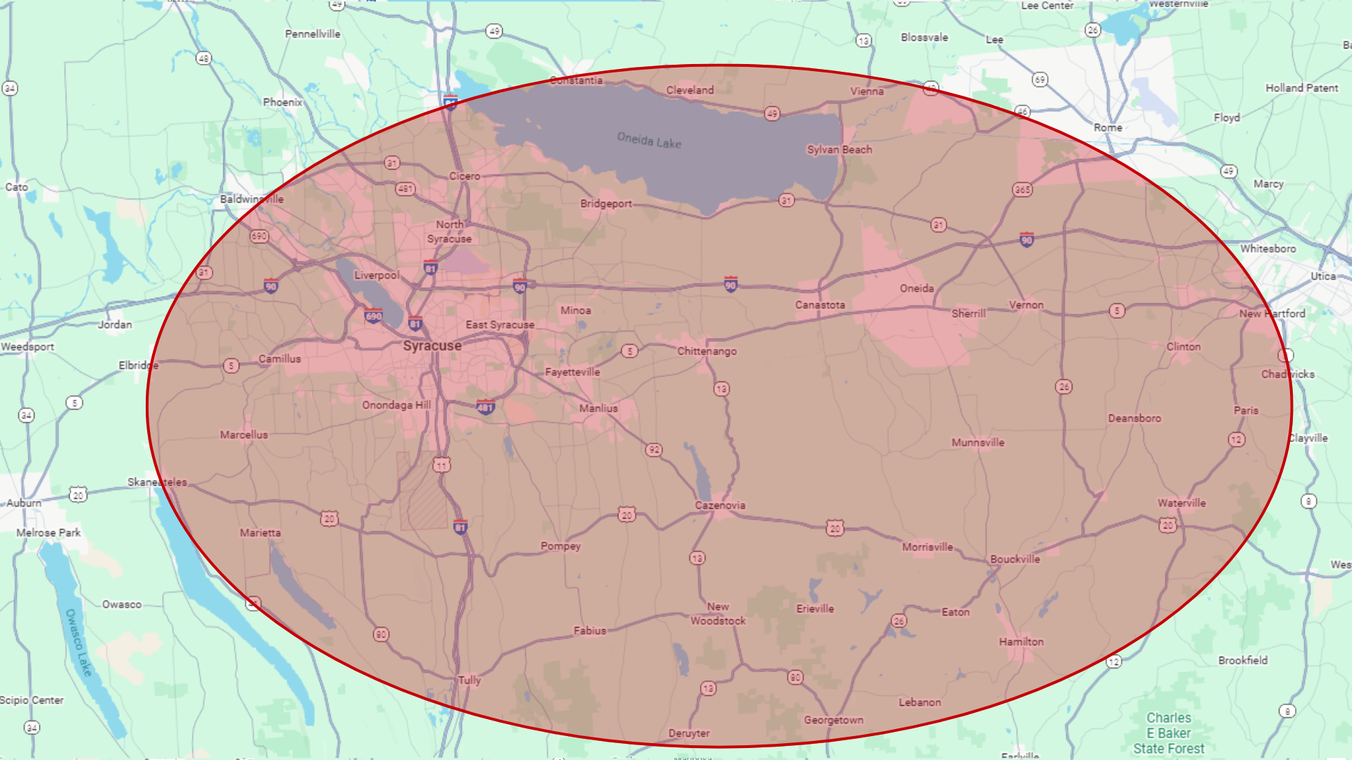 Primary Service Area - Walker Tree Care Inc.
