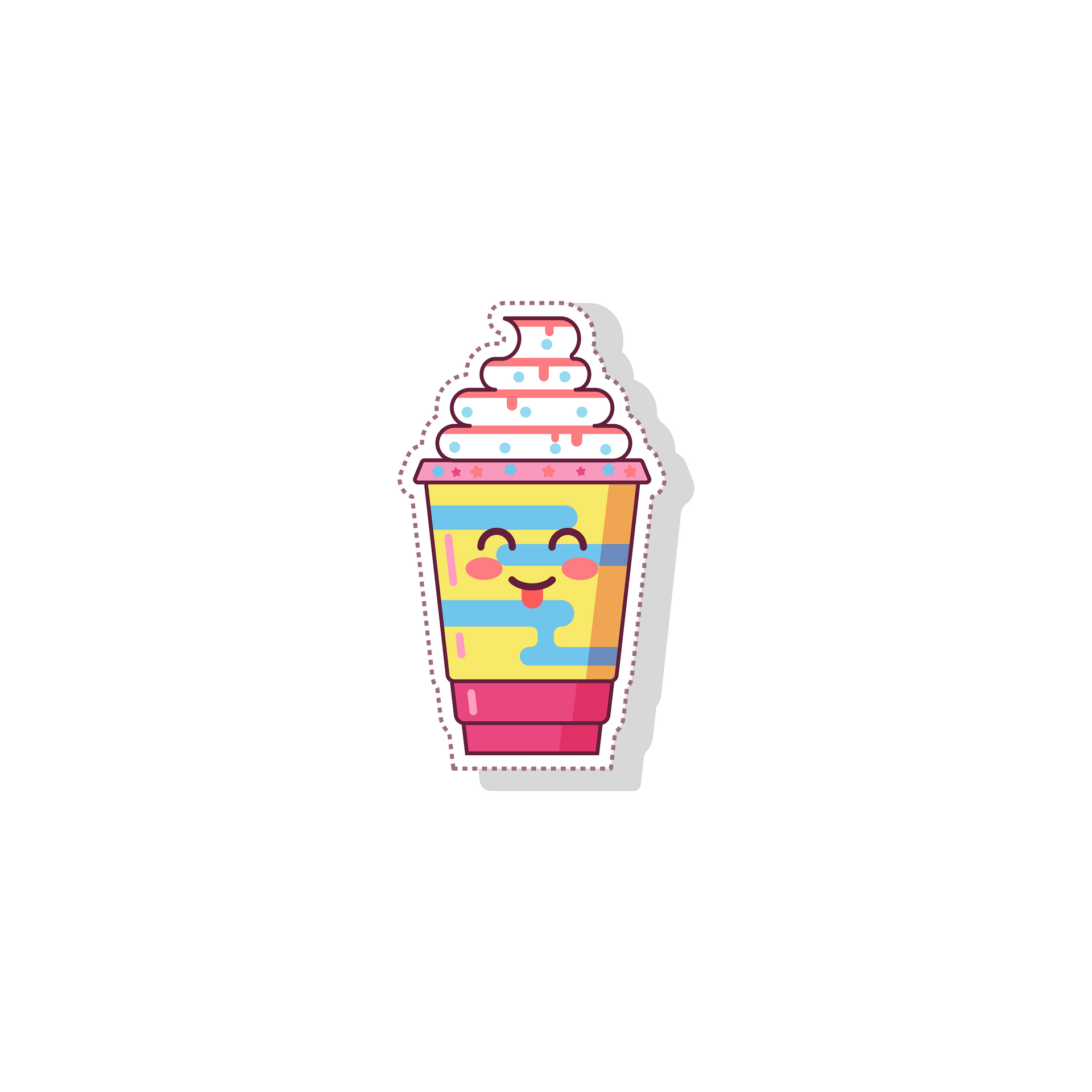 A Flavourful Frappe Illustration — Happy Hills Ice Creamery In Atherton, QLD