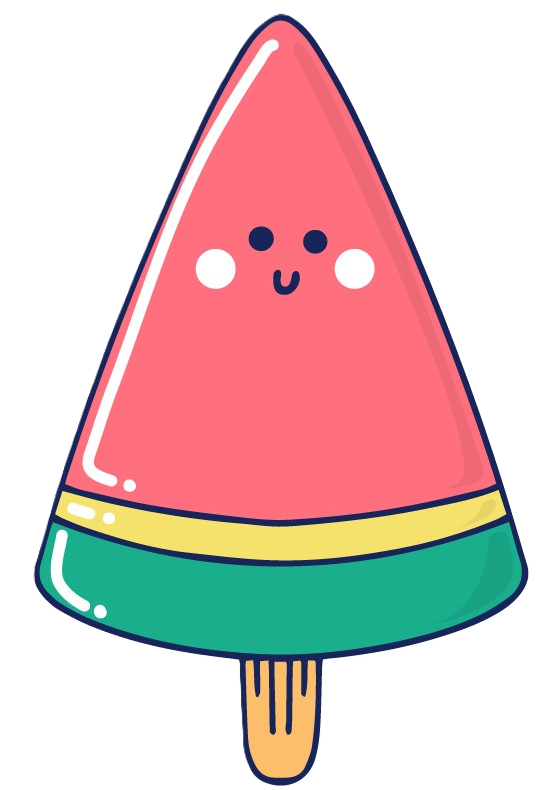 Watermelon Popsicle With Smiling Face — Happy Hills Ice Creamery In Atherton, QLD