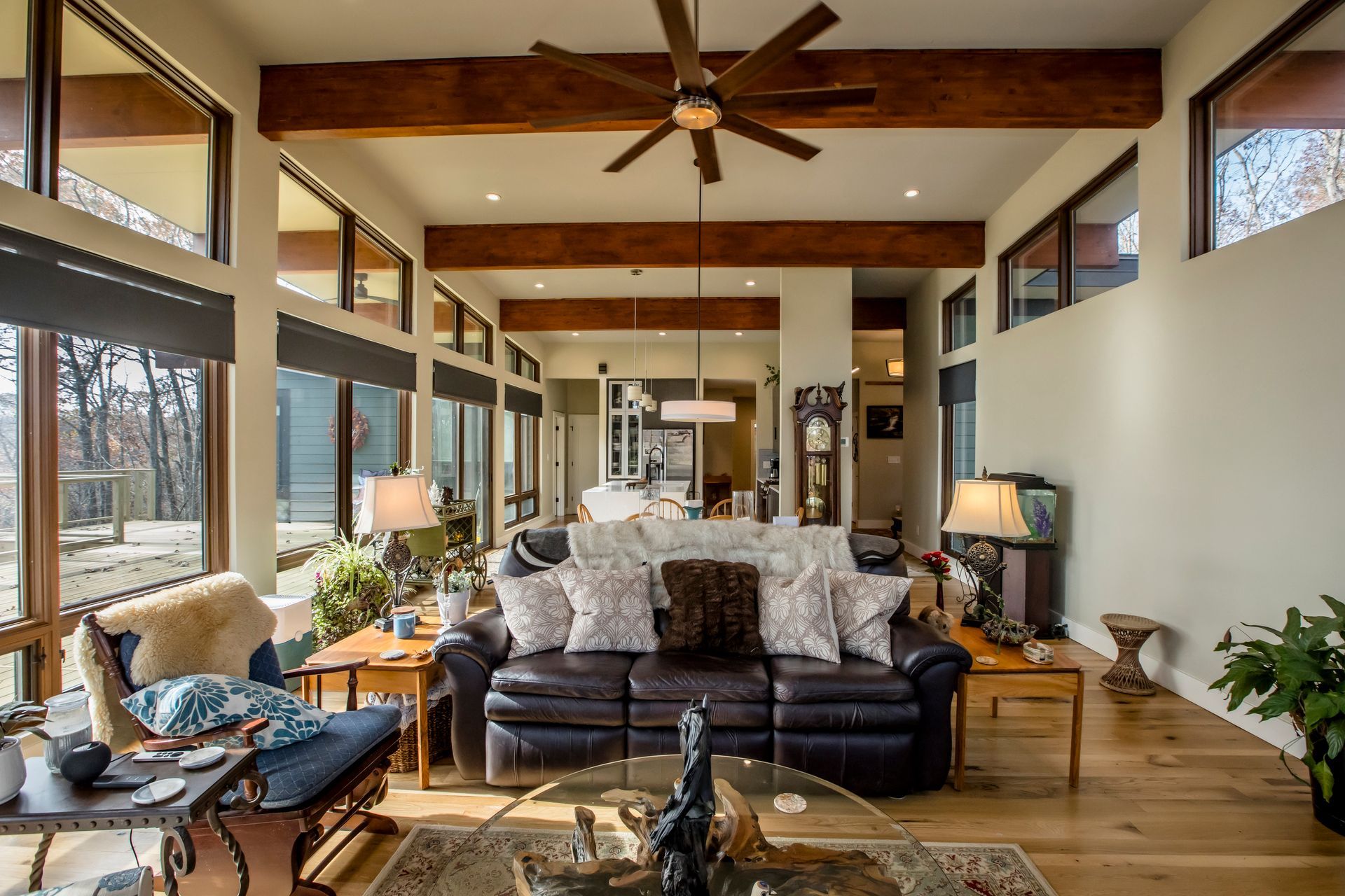 Open Concept Living Room and Kitchen Designed by Anderson & Rogers Construction