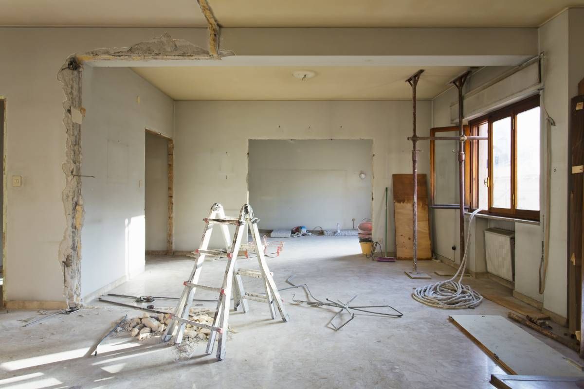 Kitchen during a home remodel near Lexington, KY