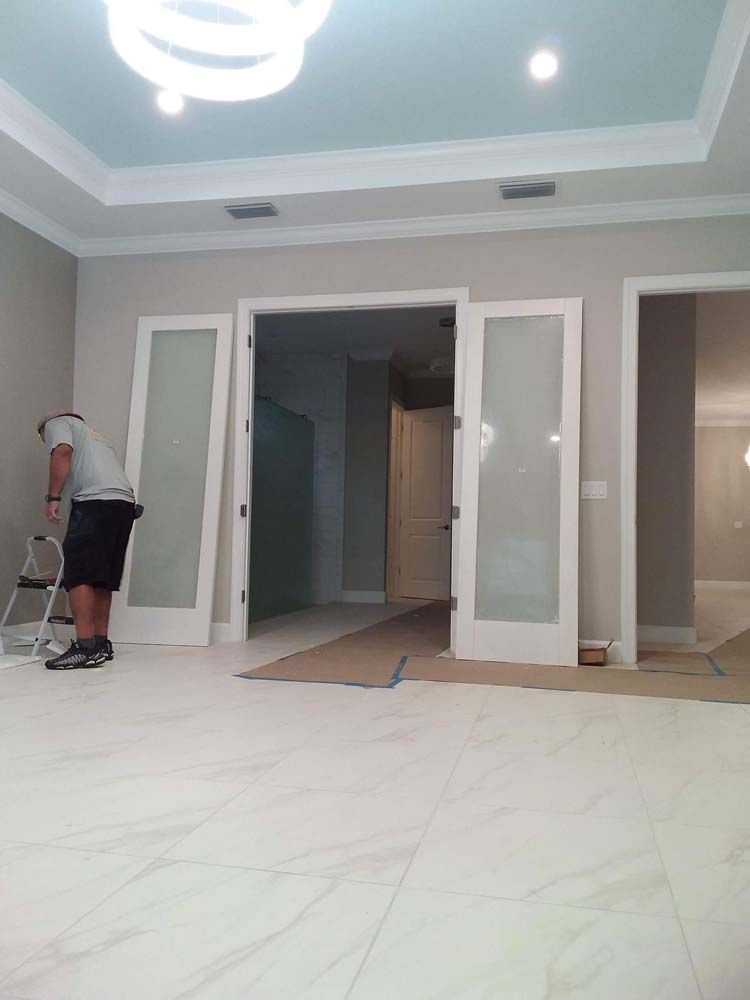 new home with doors under construction