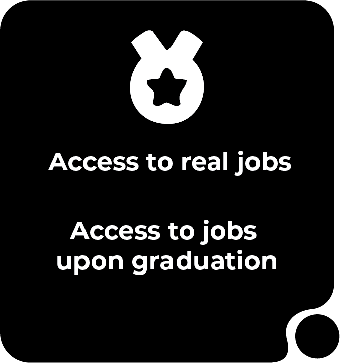 A black sign that says real job opportunities cambio en los banners y elementos graficos de toda la pagina web.