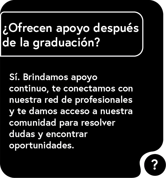 Recuadro negro con texto blanco: 