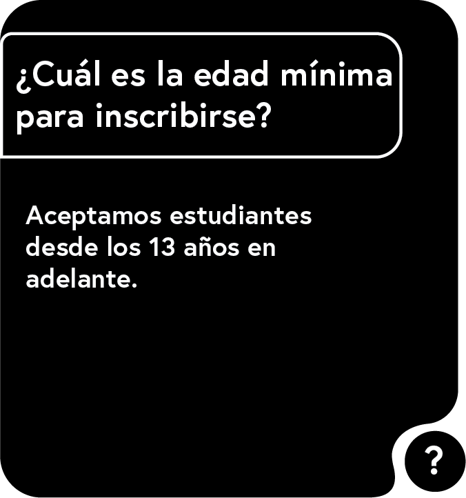 Tarjeta en blanco y negro con la pregunta 
