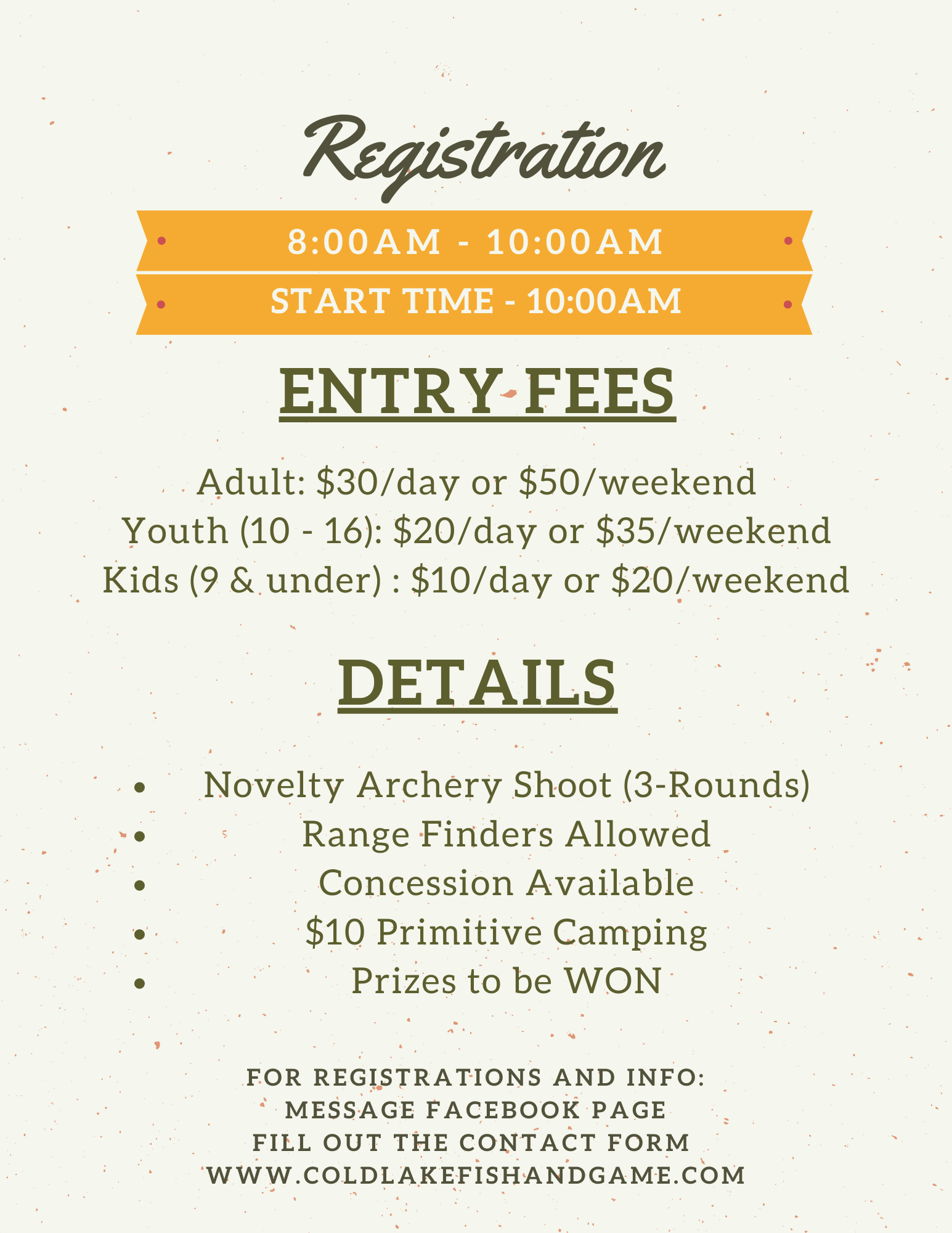 Archery Shoot Registration