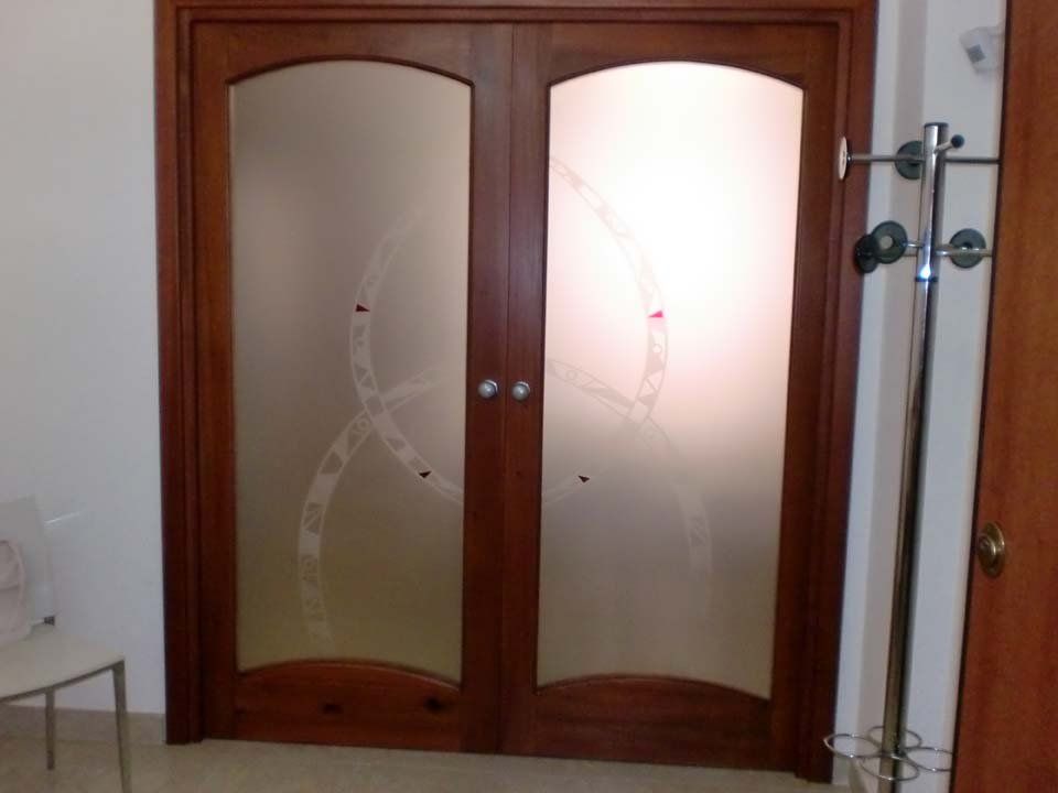 Porta con vetro opaco