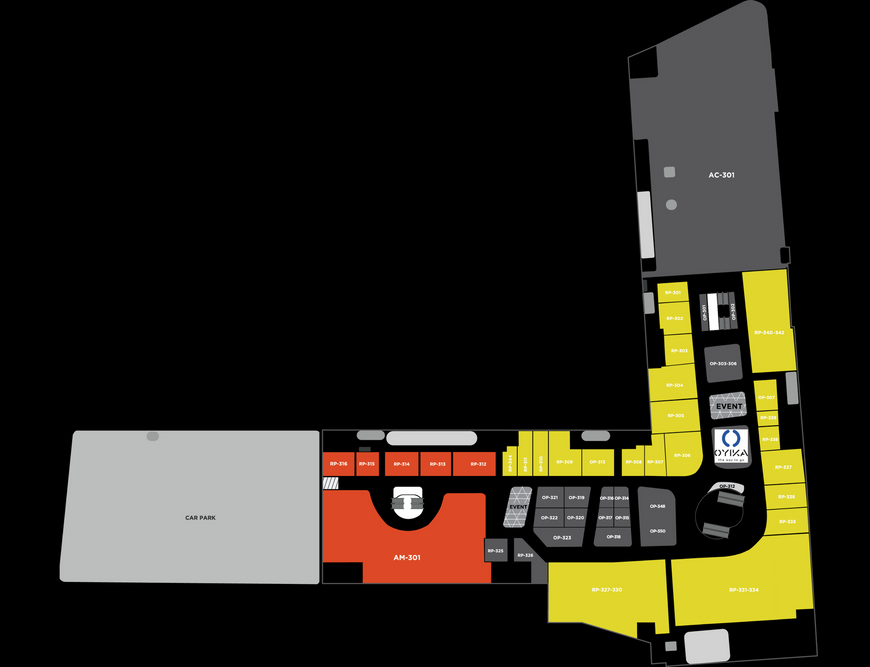 3rd Floor Plan Layout for Bravo BKK: Fit and Fun Mall, Rama9