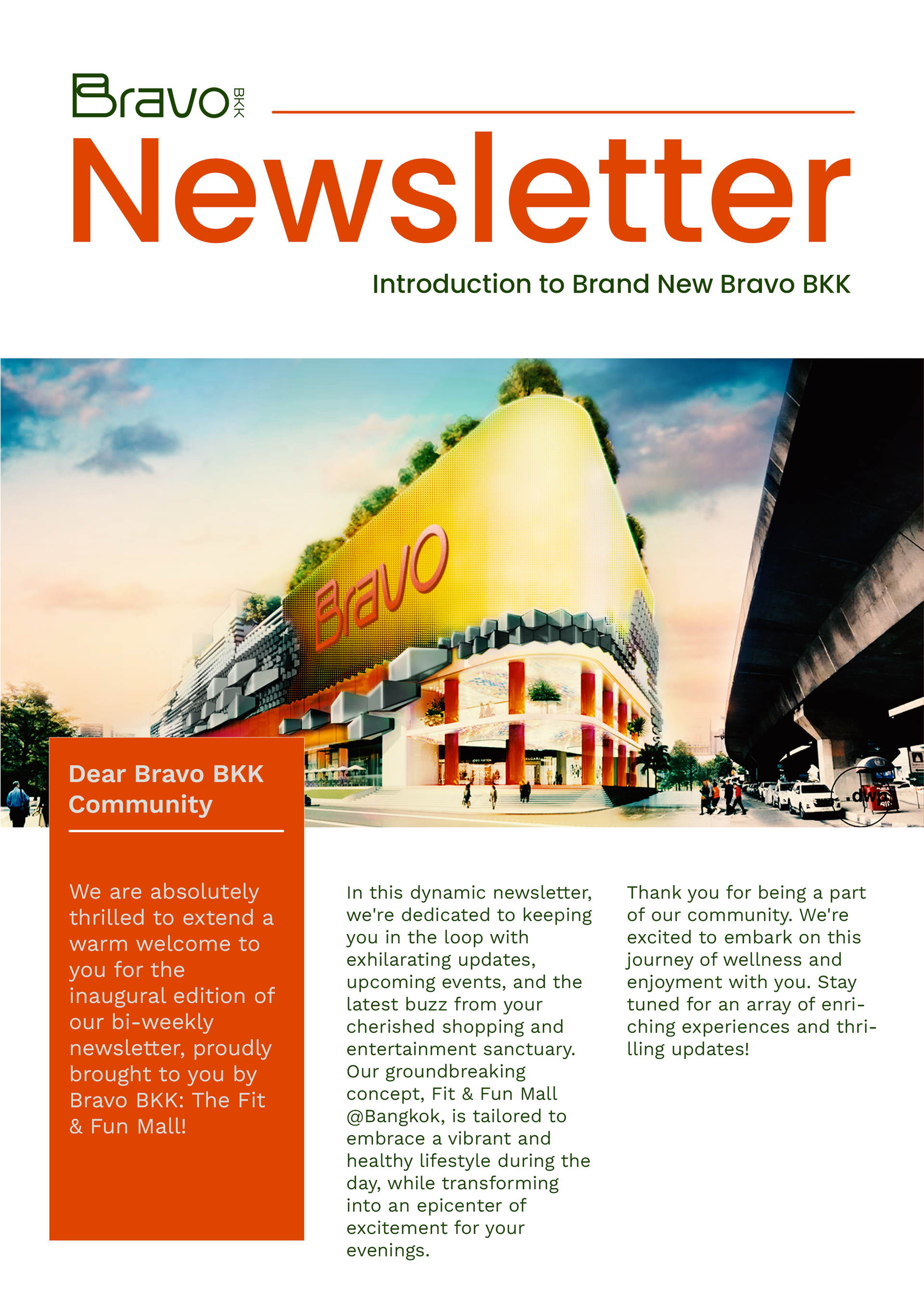 Bravo BKK Newsletter October 23 Issue 1 Introduction to Brand New Bravo BKK