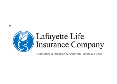 Logo for Lafayette Life Insurance Company with its blue icon and text, noting it is part of Western & Southern Financial.