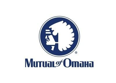 The blue and white Mutual of Omaha logo, featuring a side profile of a Native American headdress within a circle.