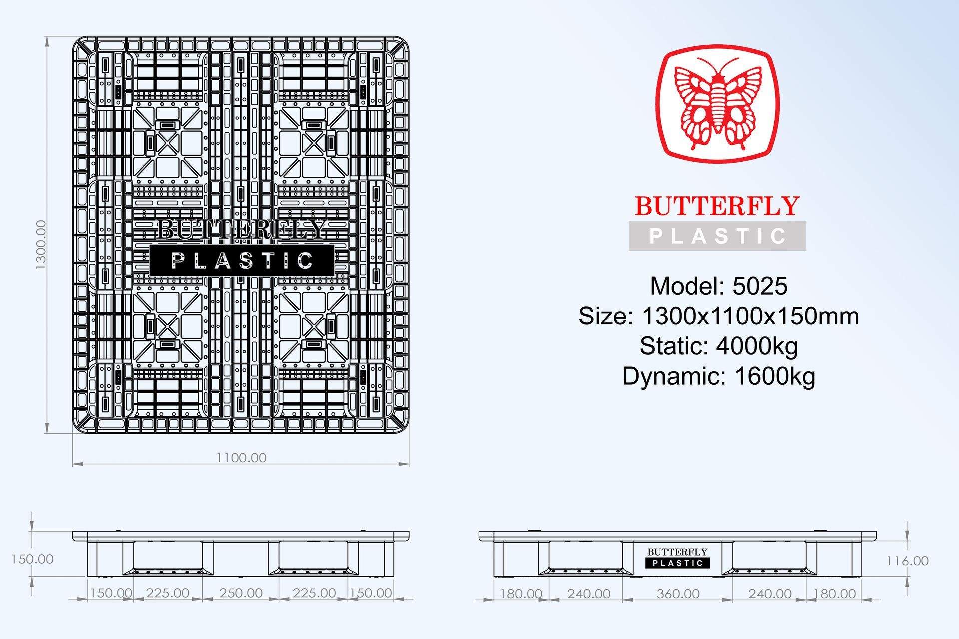 plastic pallet 1300x1100
