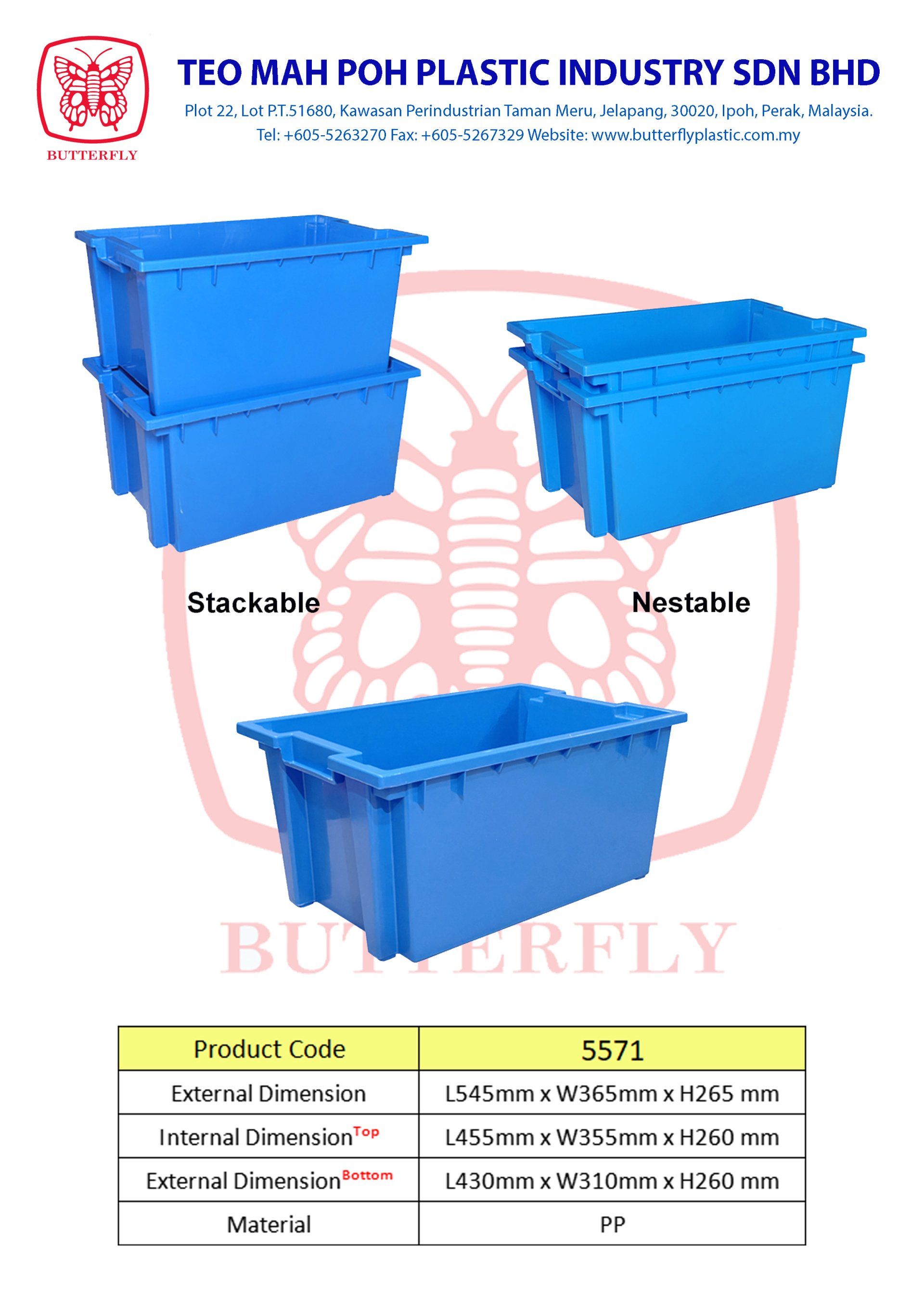 plastic crate nestable