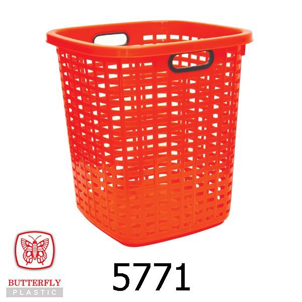 plastic laundry basket