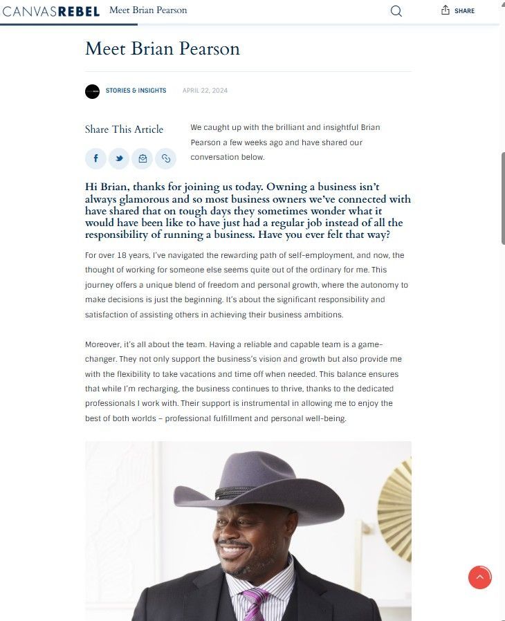 Article about Brian Pearson