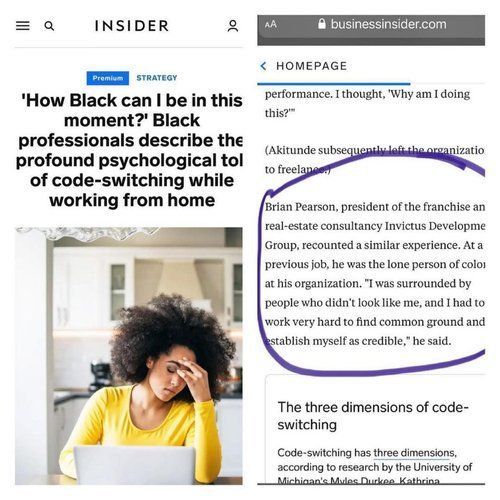 Article about Black professionals' code-switching while working from home
