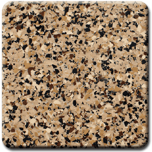 Chestnut epoxy floor coating color sample by GatorGuard