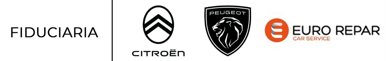 Loghi di Peugeot e Citroën, con la scritta 