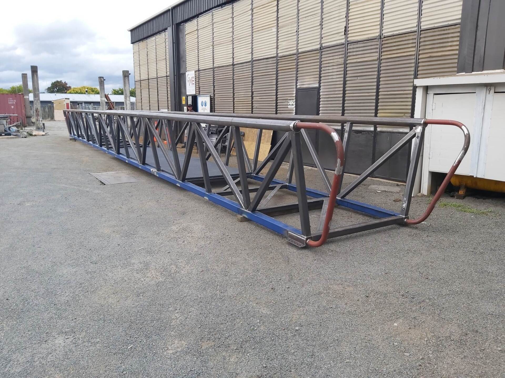 Mild steel bridge for The Whale Trail, designed and built by GME Tradetech Engineering in Blenheim, Marlborough