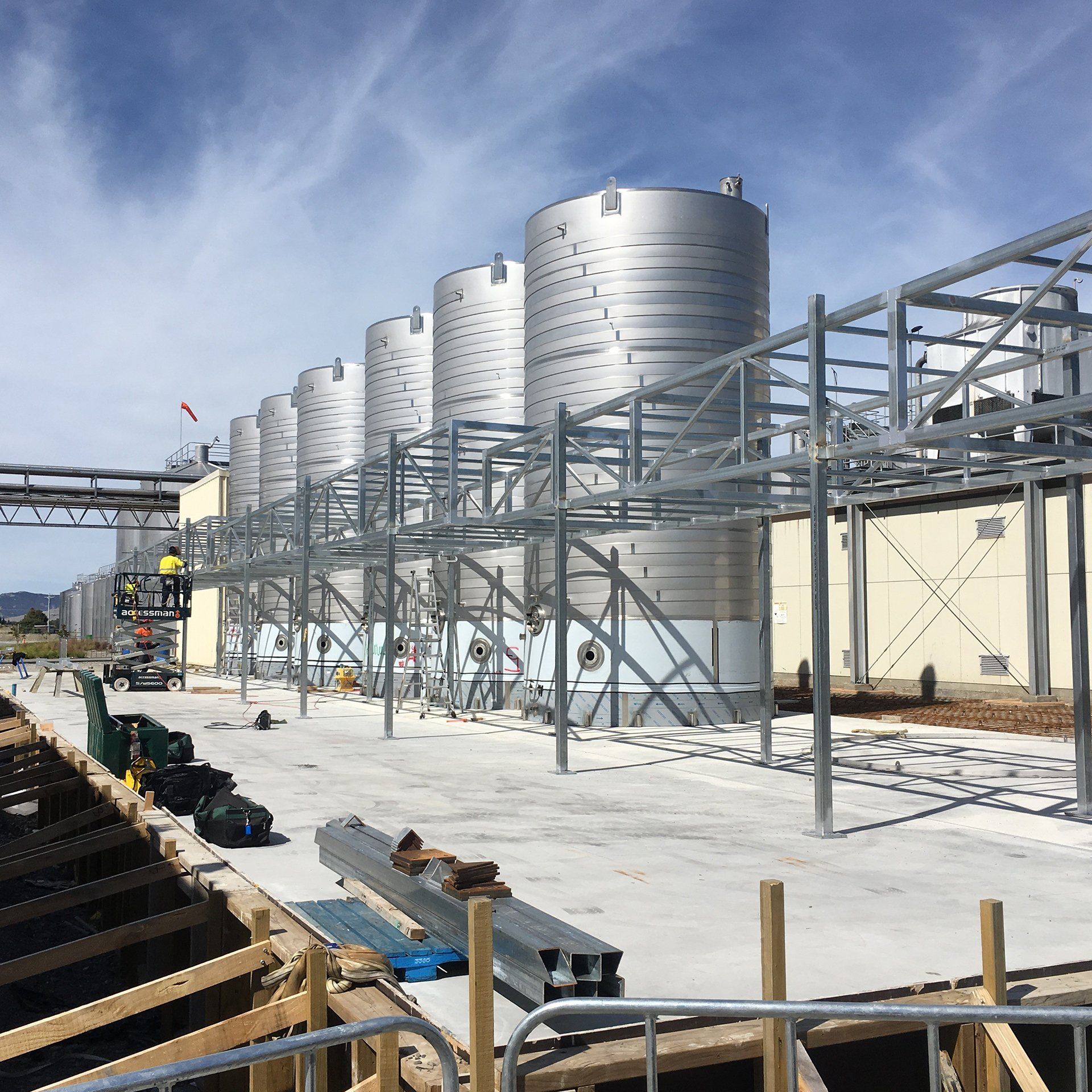 Marlborough winery extension, fabricated by GME Tradetech Engineering in Blenheim