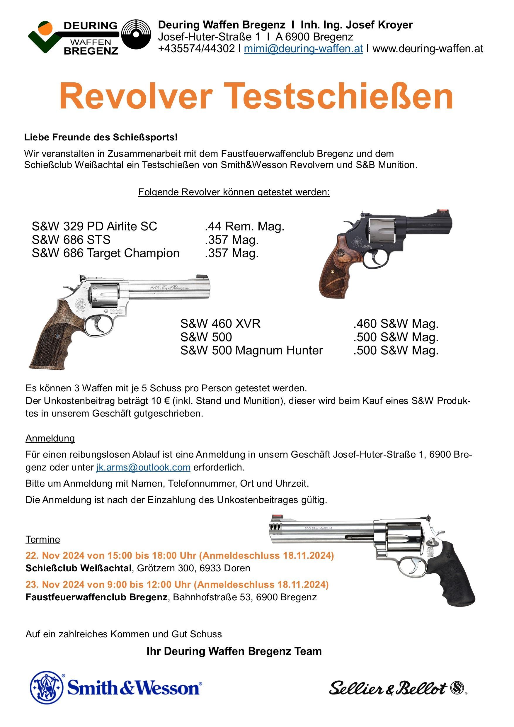 Flyer Revolver Testschießen 2024