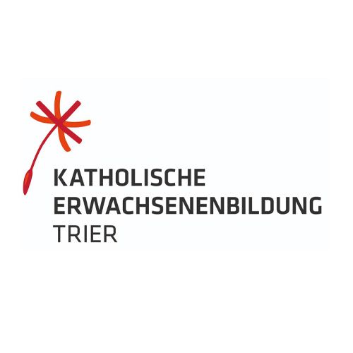 The logo for katholische erwachsenenbildung trier has a dandelion on it.