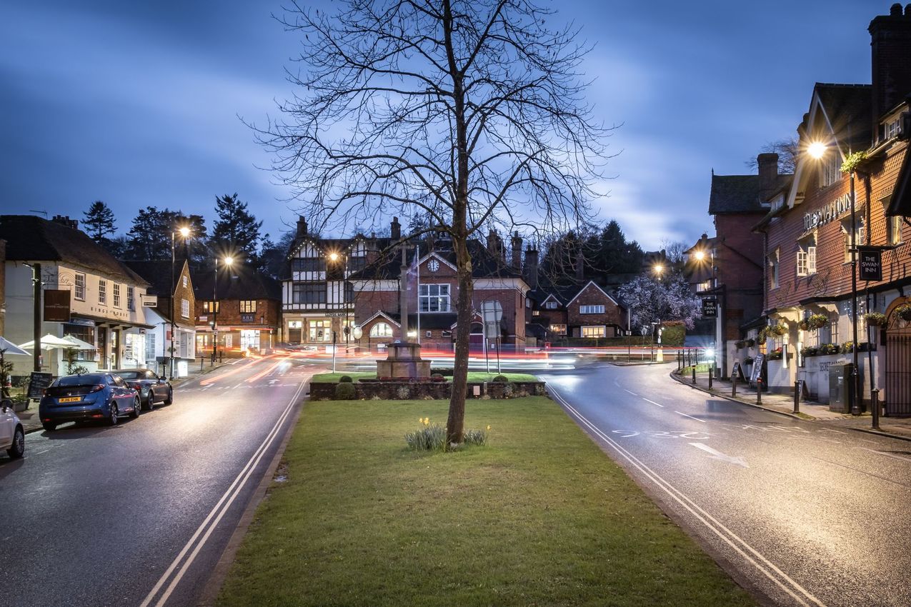 Haslemere Surrey at Night