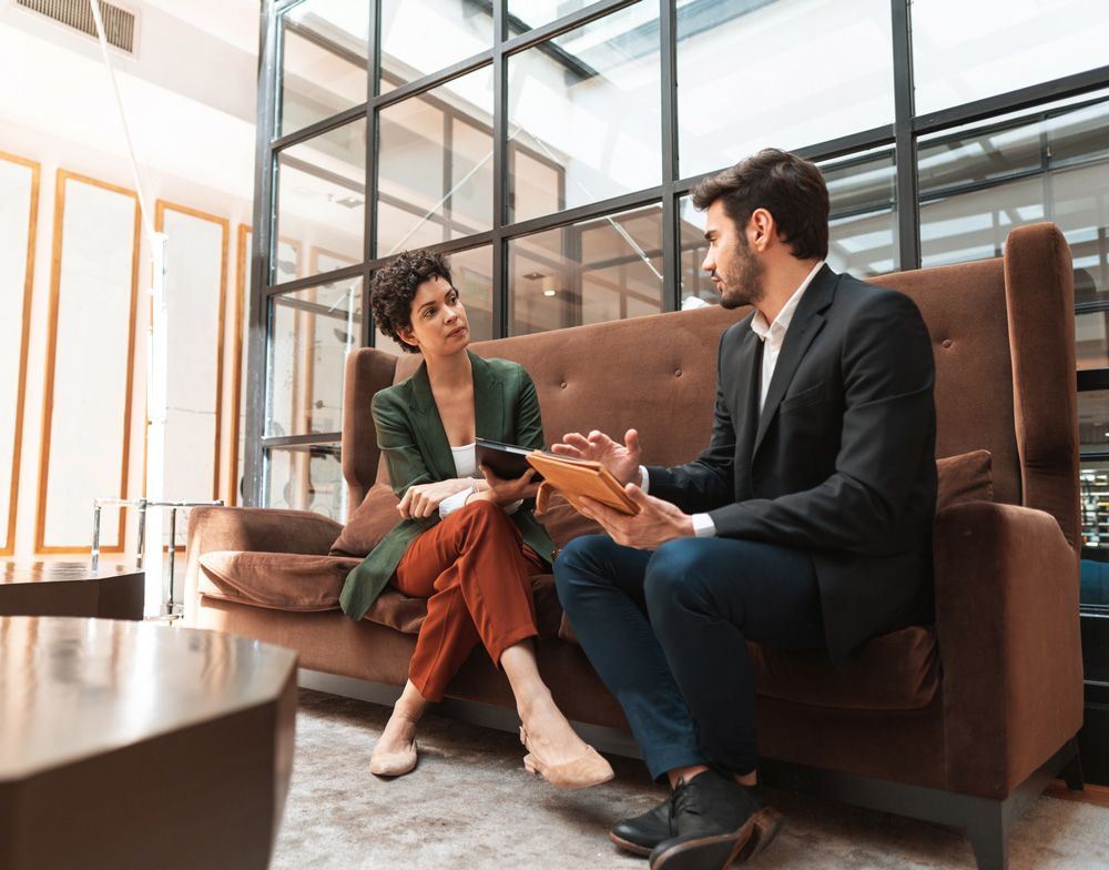 Attorney Talking On Couch — Mount Gambier, SA — Kyrimis Lawyers