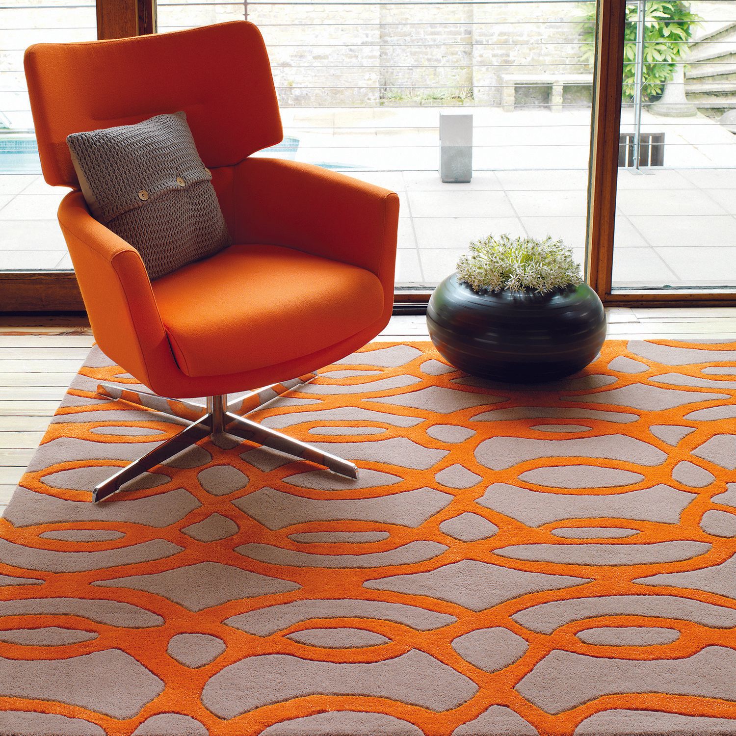 decorated orange carpet